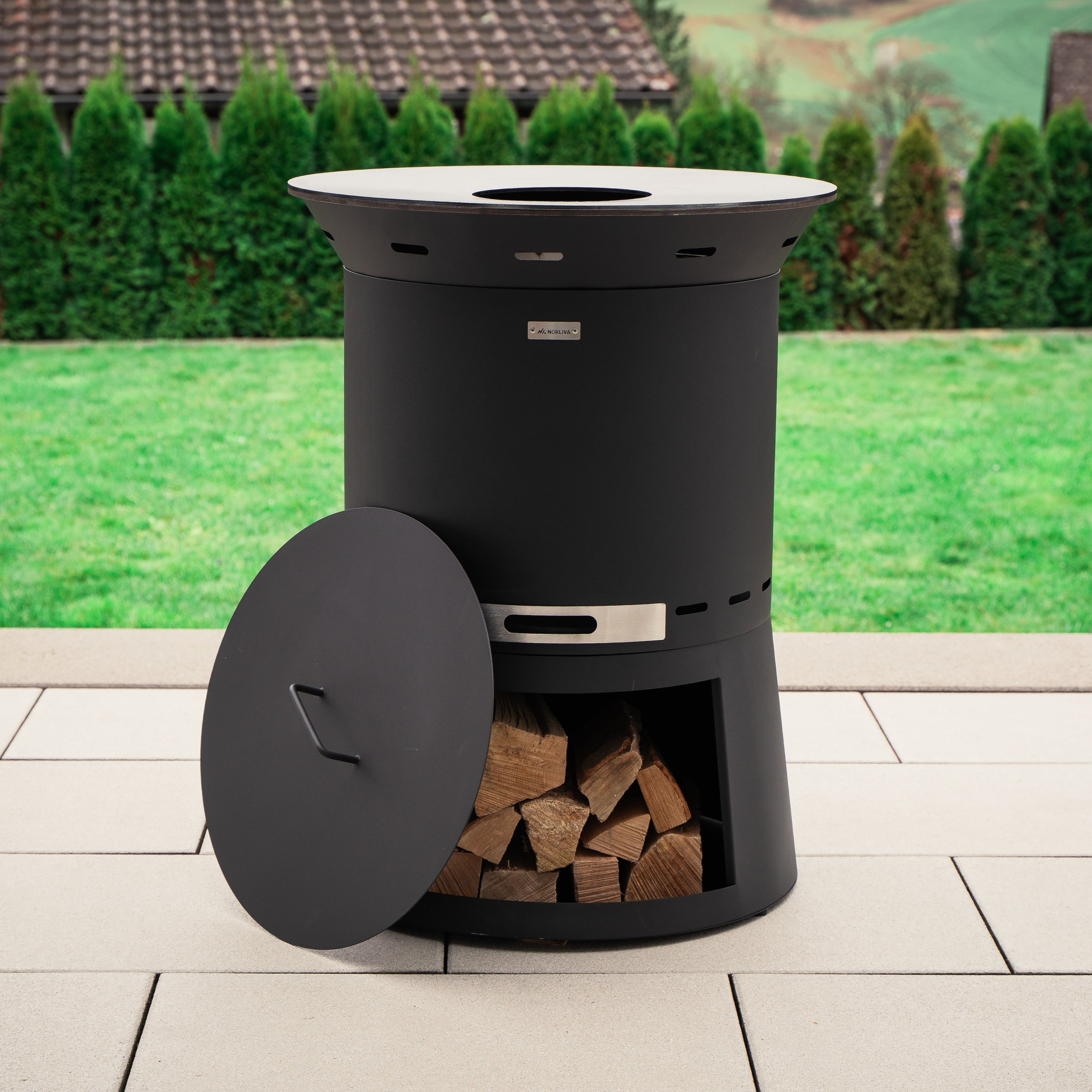 Set: Skara Pluss + vuurplaatgrill + deksel