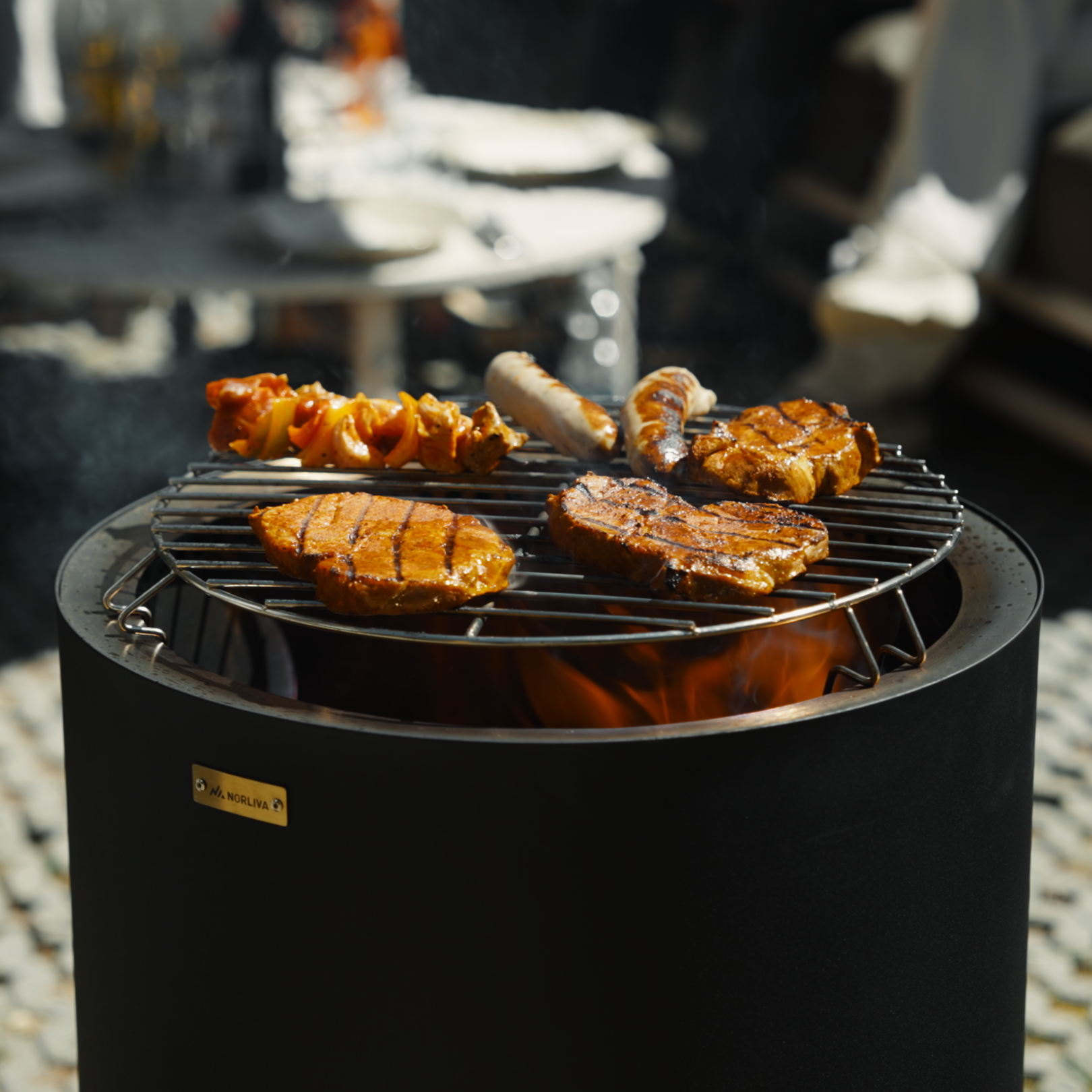Set: Skara + Deksel + Grillrooster