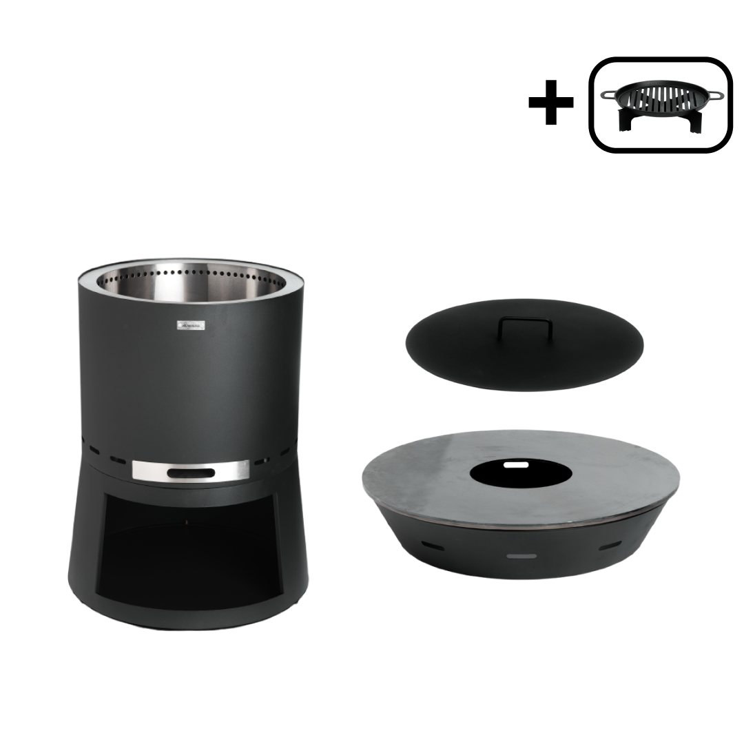 Set: Skara Pluss + vuurplaatgrill + deksel