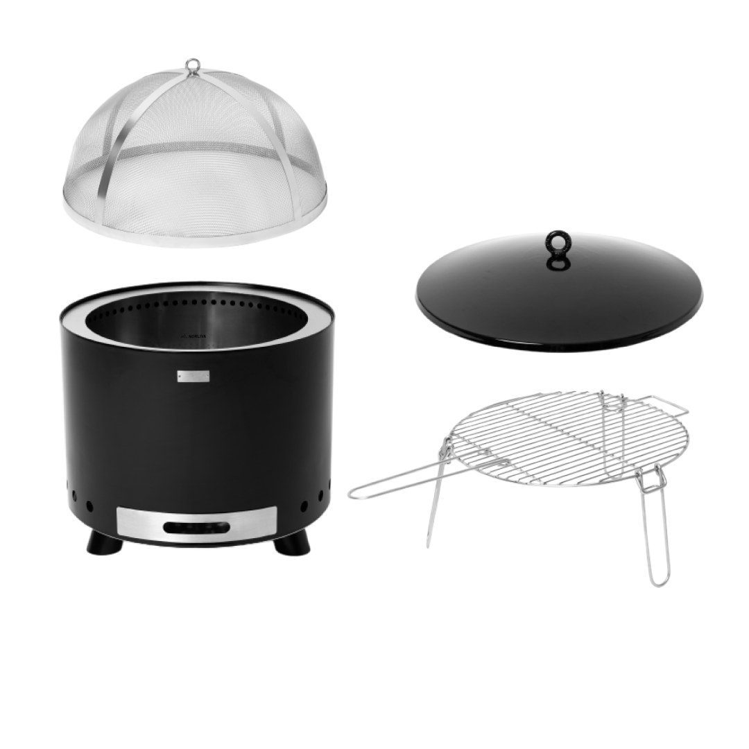 Set: Senja + Deksel + Grillrooster + Vonkenscherm