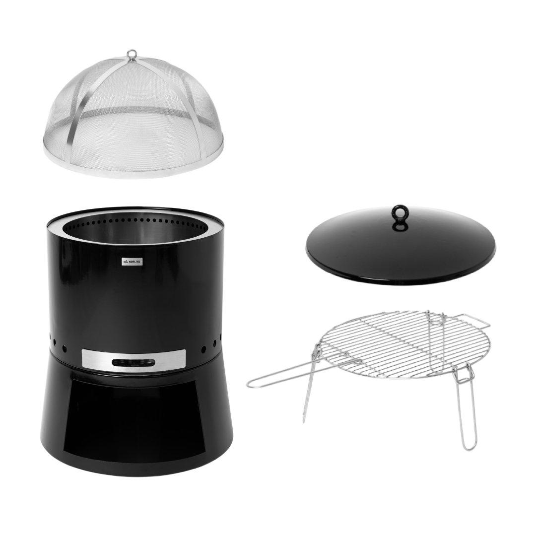 Set: Senja + Deksel + Grillrooster + Vonkenscherm