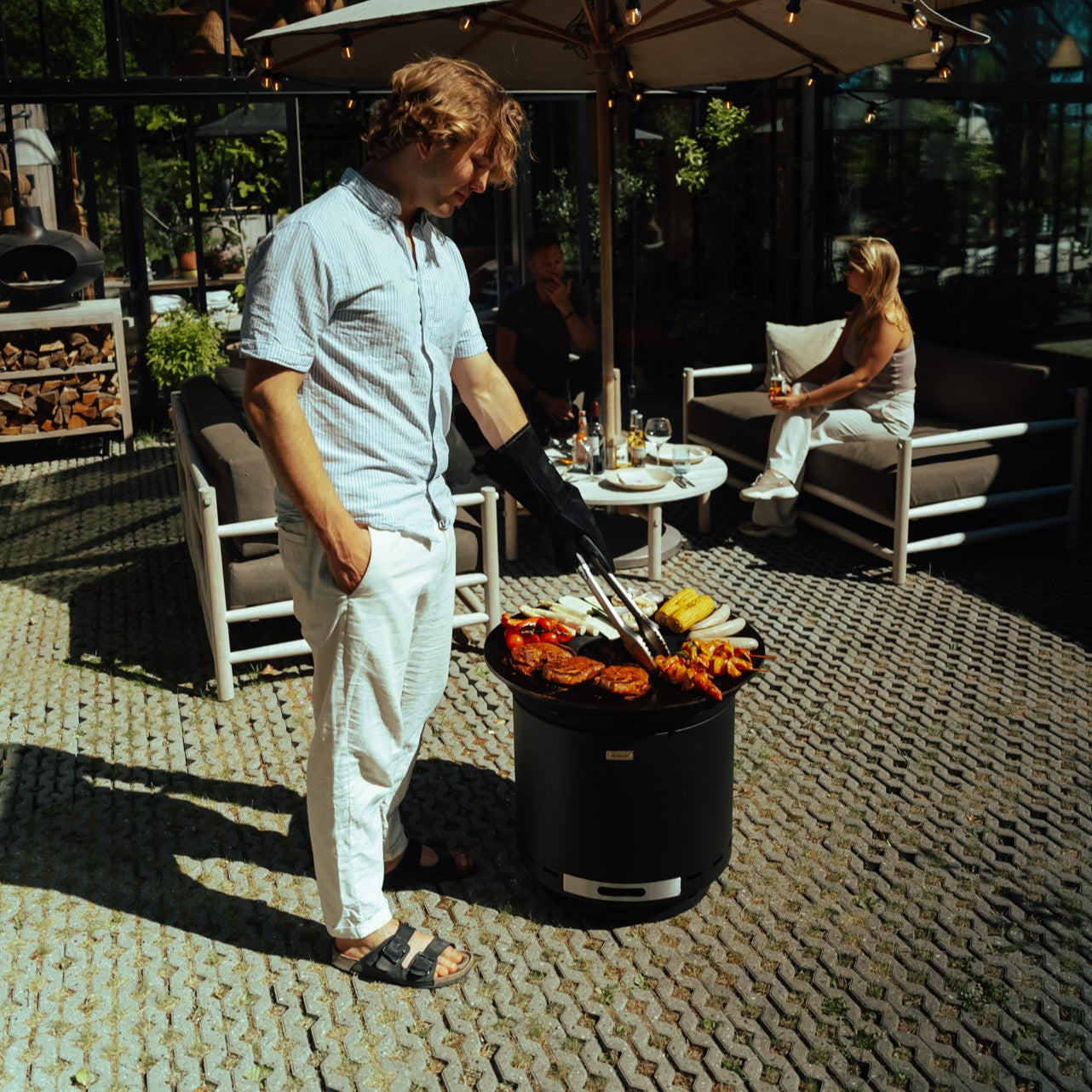 Set: Skara + vuurplaatgrill