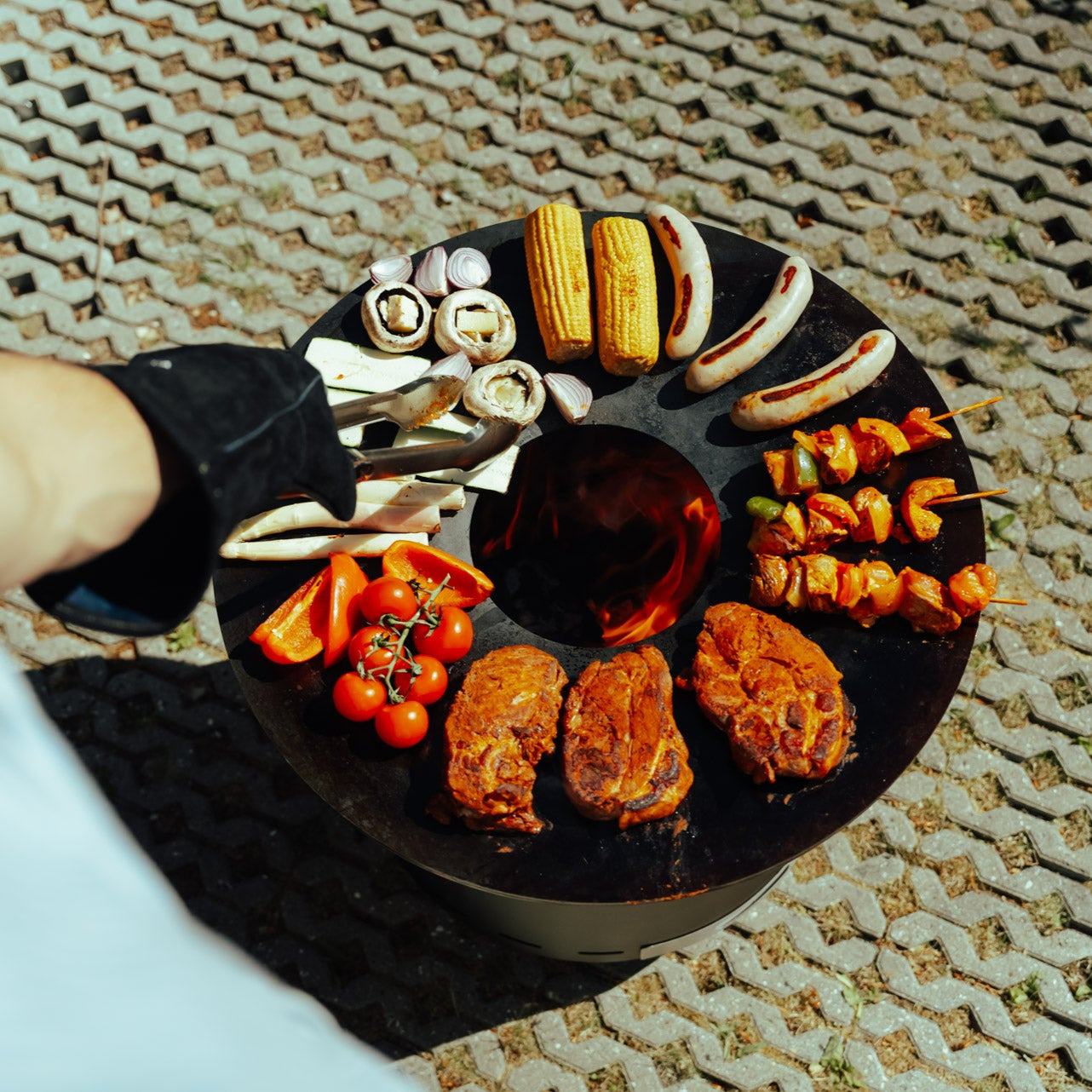 Vuurplaatgrill, plancha-opzetstuk Skara