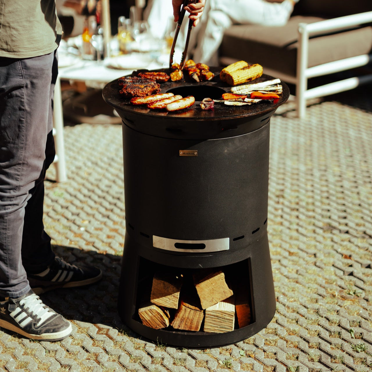 Set: Skara Pluss + vuurplaatgrill + deksel