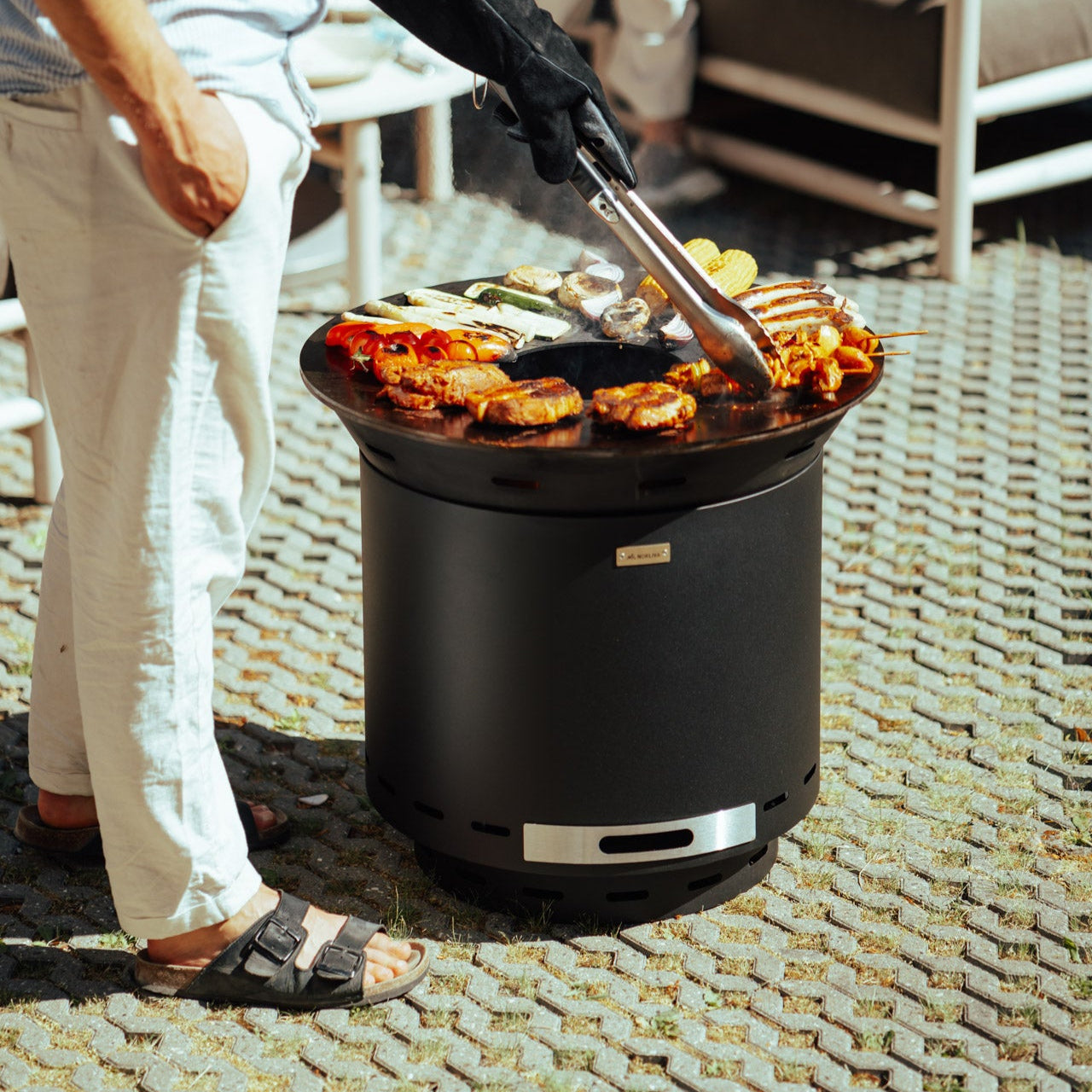 Vuurplaatgrill, plancha-opzetstuk Skara