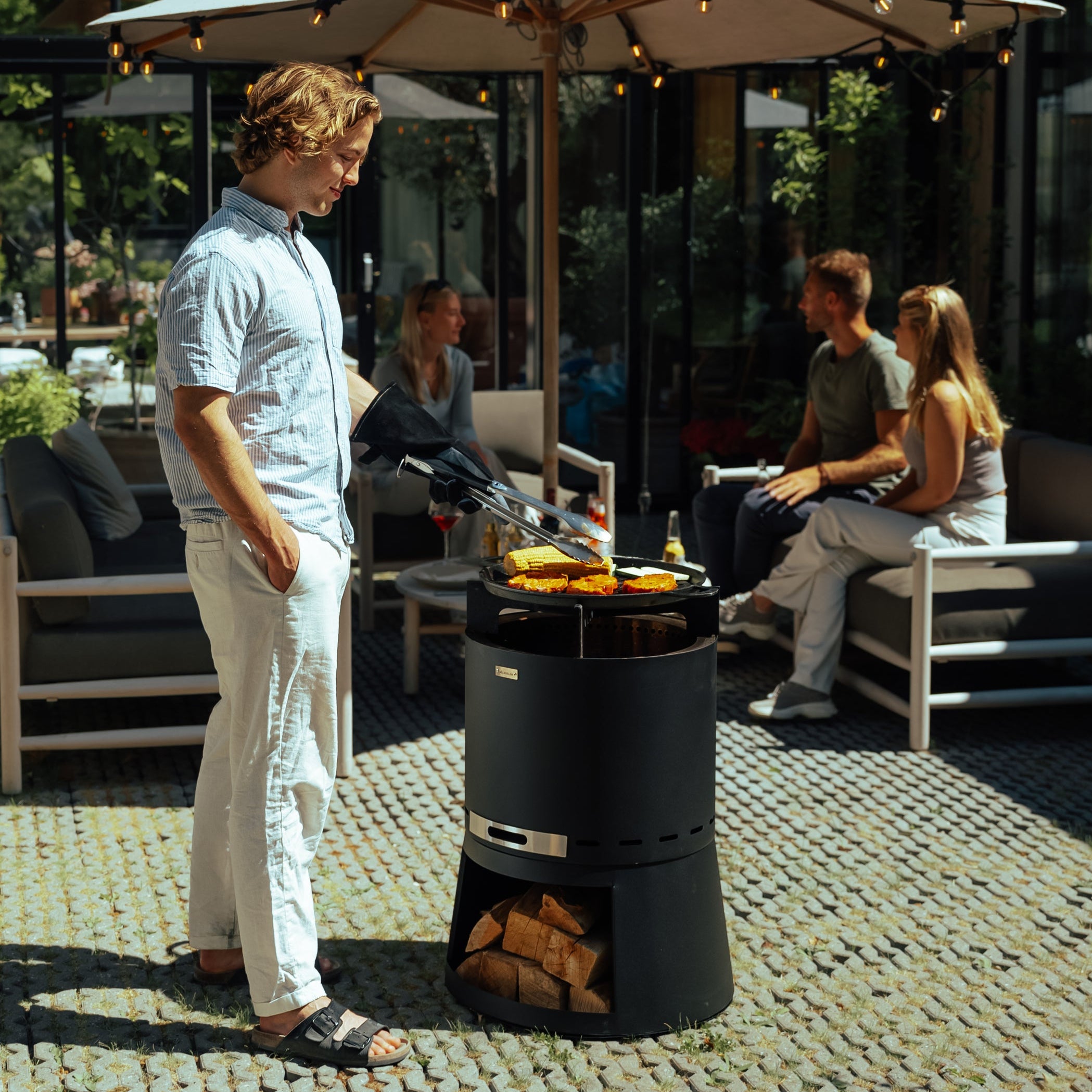 Set: Skara Pluss + Deksel + Gietijzeren-grillrooster