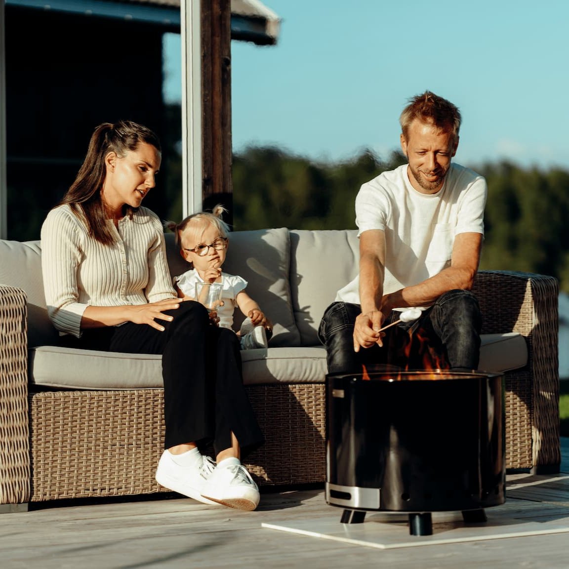 Set: Senja + Deksel + Grillrooster + Vonkenscherm