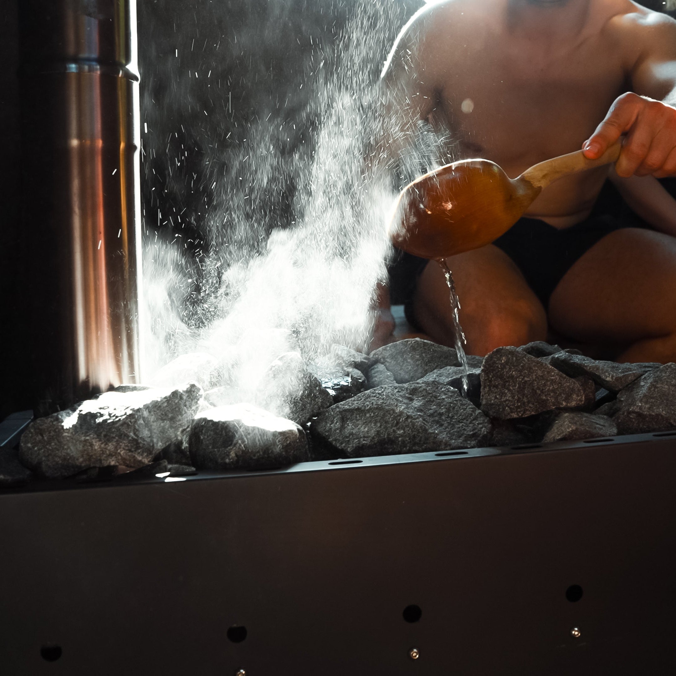 Set: Saunatent Isen + oven + sauna-accessoires + banken + ijsbad