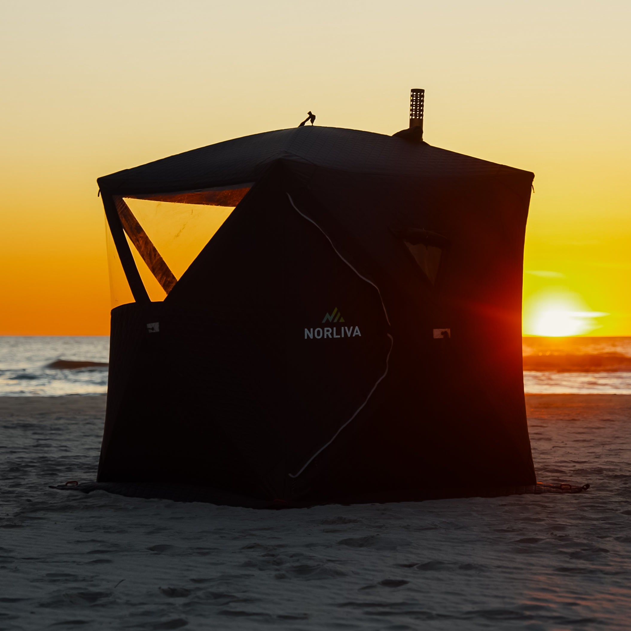 Set: Saunatent Isen + oven + sauna-accessoires + banken + ijsbad