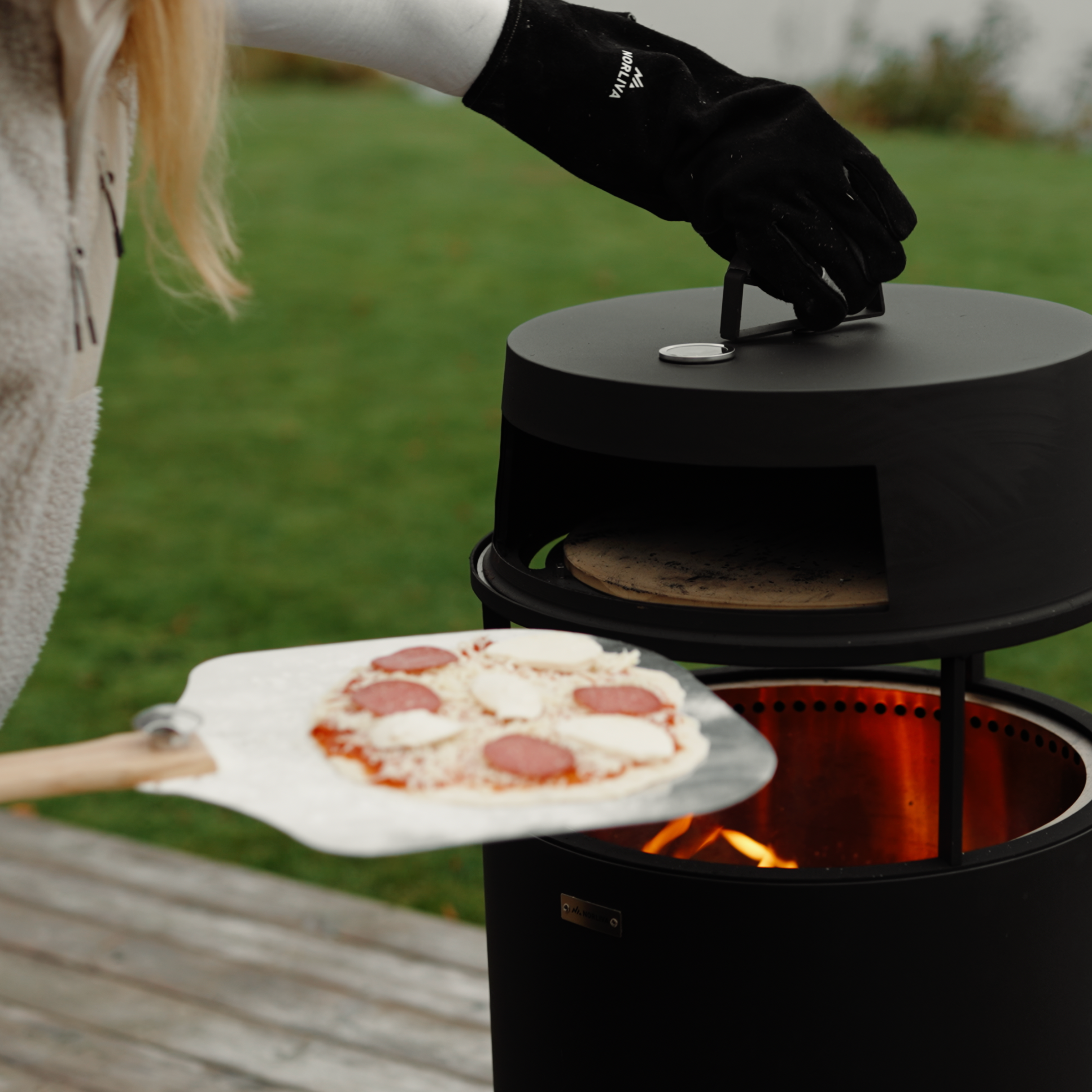 Set: Skara + Deksel + Feuerplatten-Grill + Pizzaoven-opzetstuk