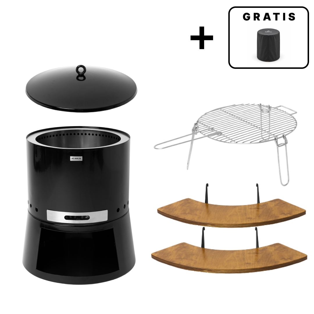 Set: Senja Pluss + deksel + grillrooster + zijplanken