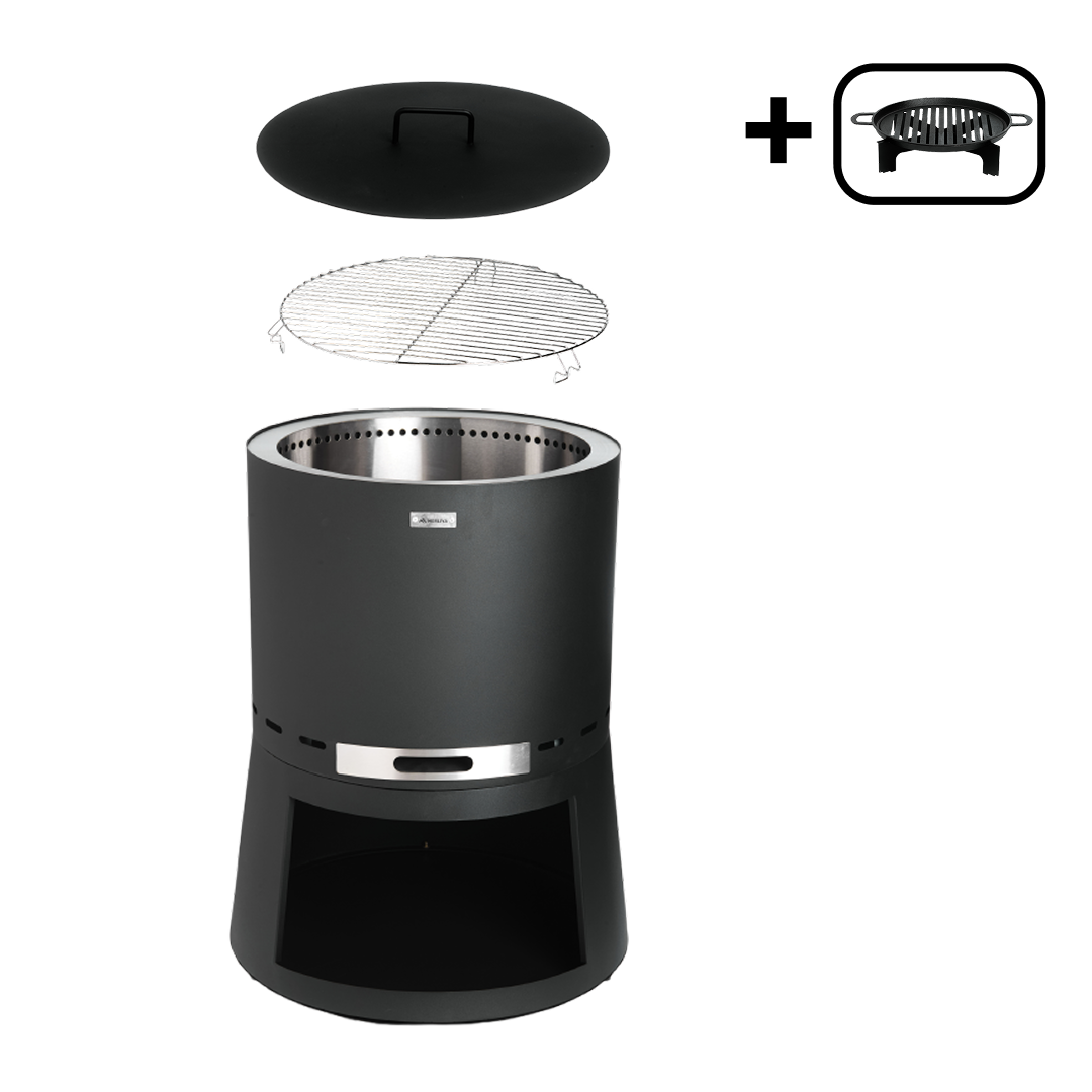 Set: Skara Pluss + Deksel + Grillrooster