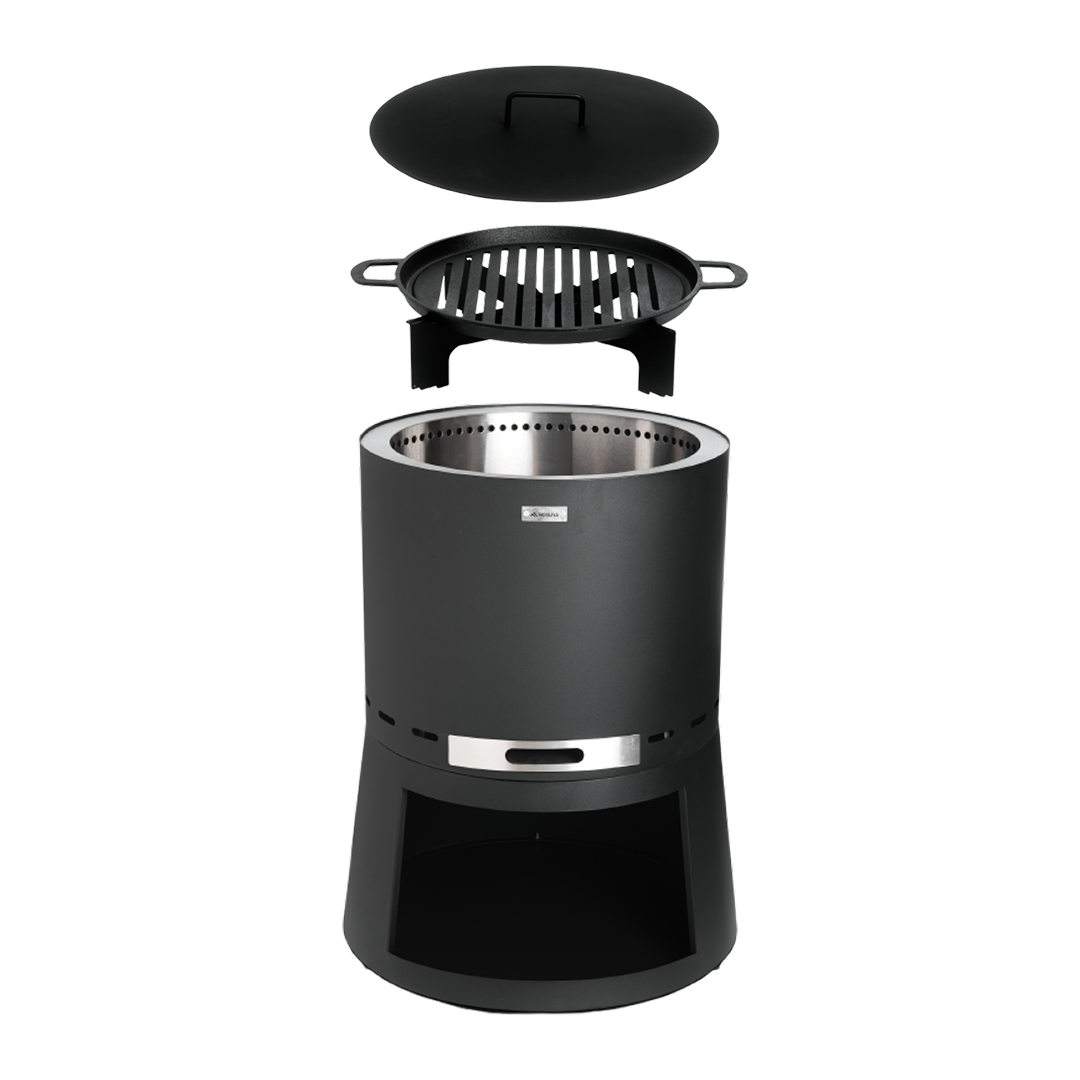 Set: Skara Pluss + Deksel + Gietijzeren-grillrooster