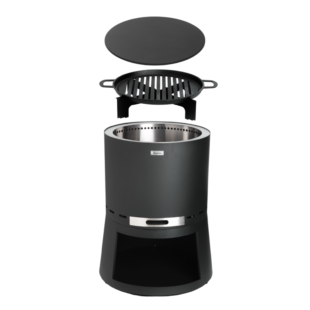 Set: Skara Pluss + Deksel + Gietijzeren-grillrooster