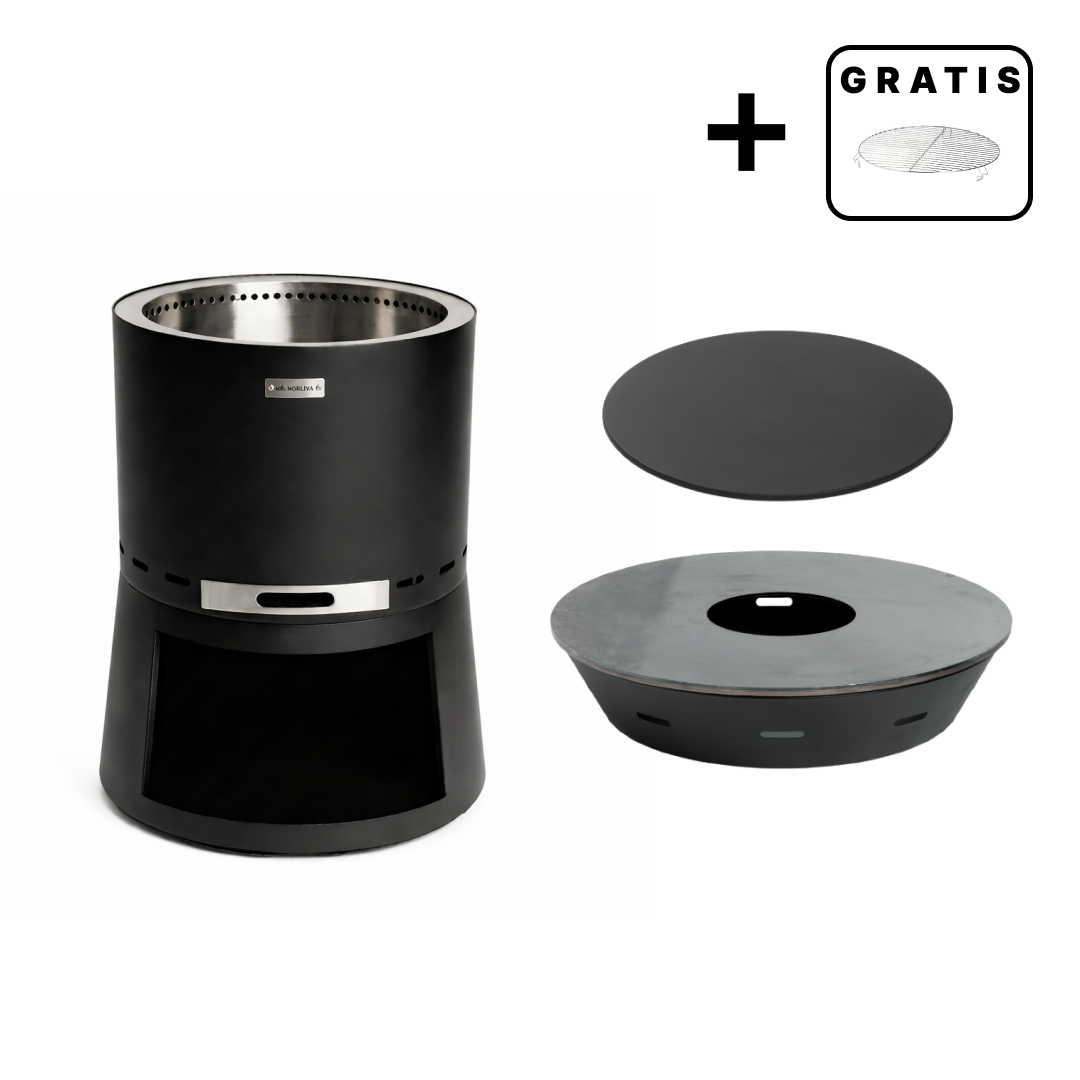 Set: Skara Pluss + vuurplaatgrill + afdekking