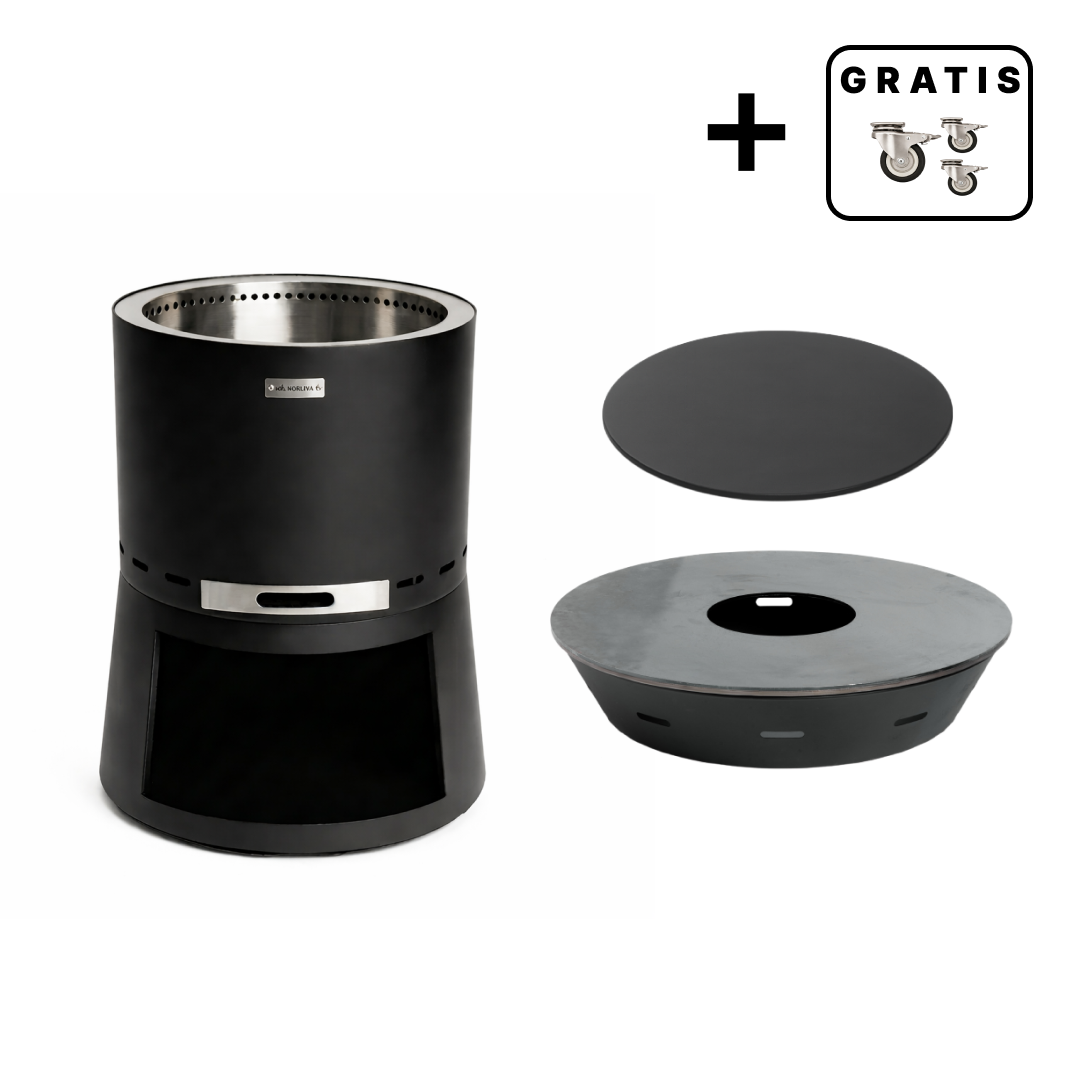 Set: Skara Pluss + vuurplaatgrill + deksel