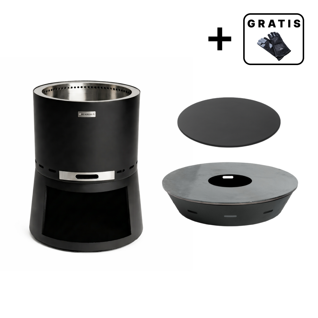 Set: Skara Pluss + vuurplaatgrill + deksel