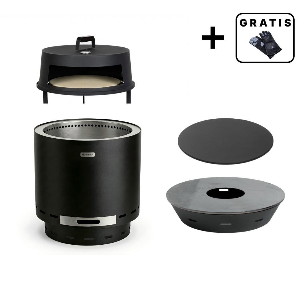 Set: Skara + Deksel + Feuerplatten-Grill + Pizzaoven-opzetstuk