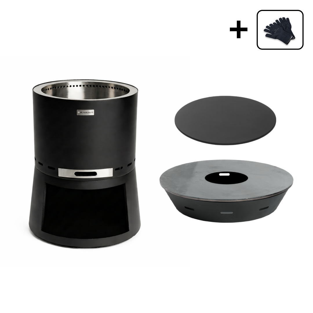 Set: Skara Pluss + vuurplaatgrill + deksel