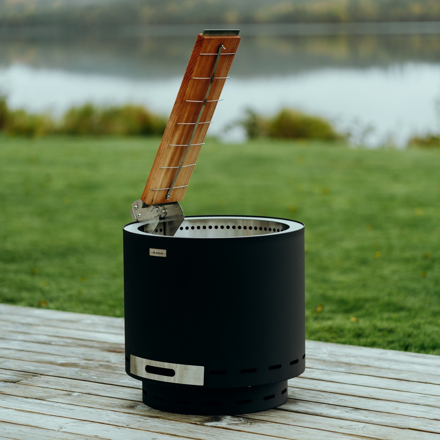 Norliva plank voor vlammende zalm voor vuurschaal