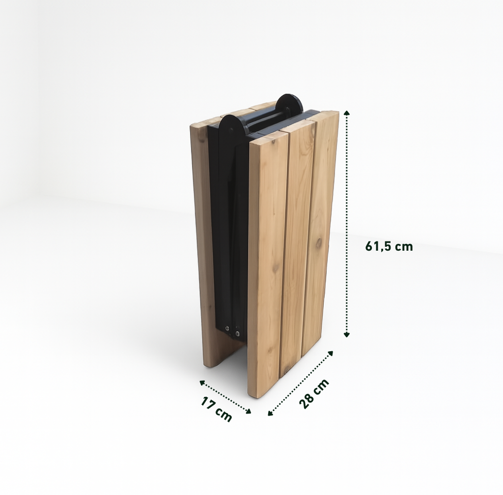 Saunabank van cederhout, opvouwbaar