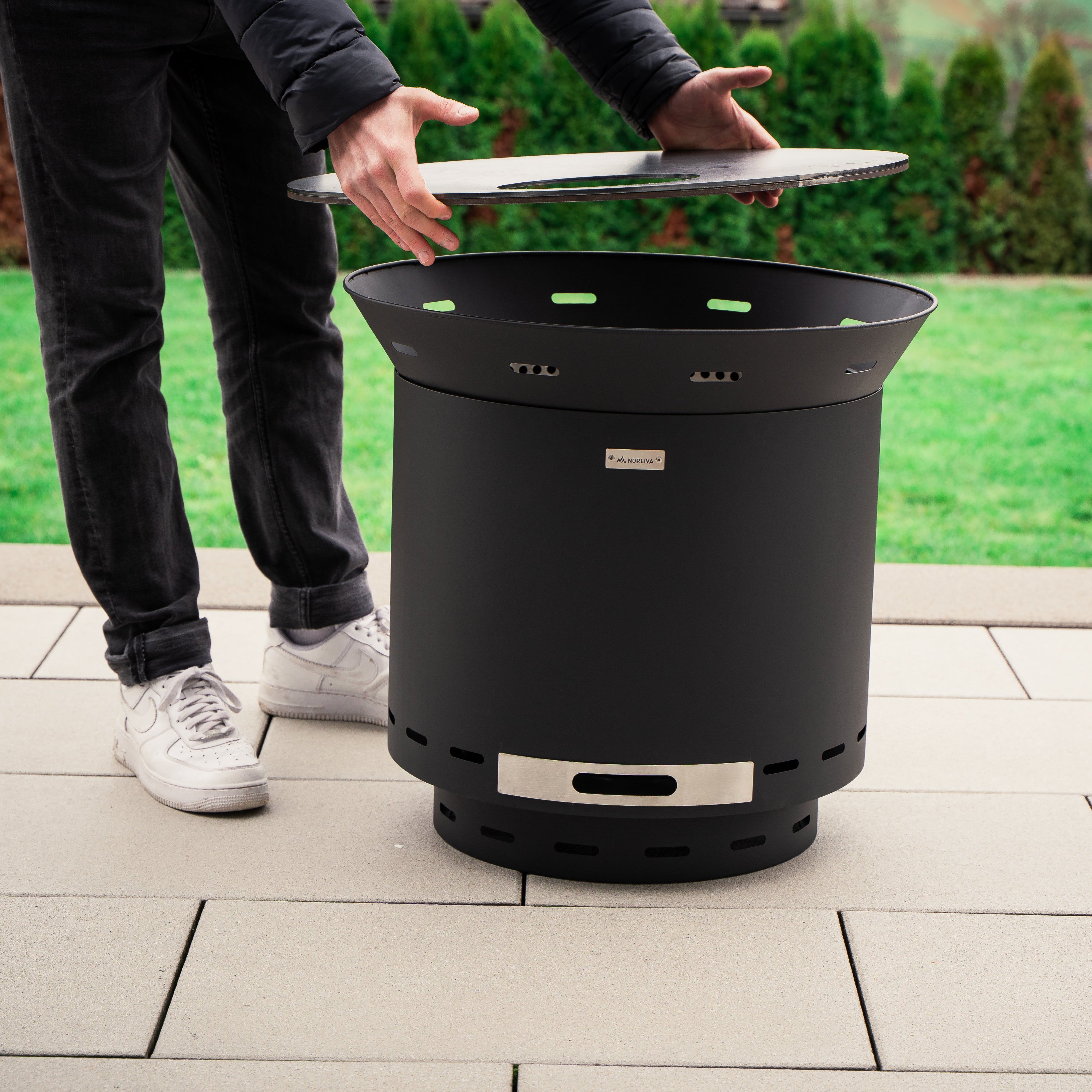 Vuurplaatgrill, plancha-opzetstuk Skara