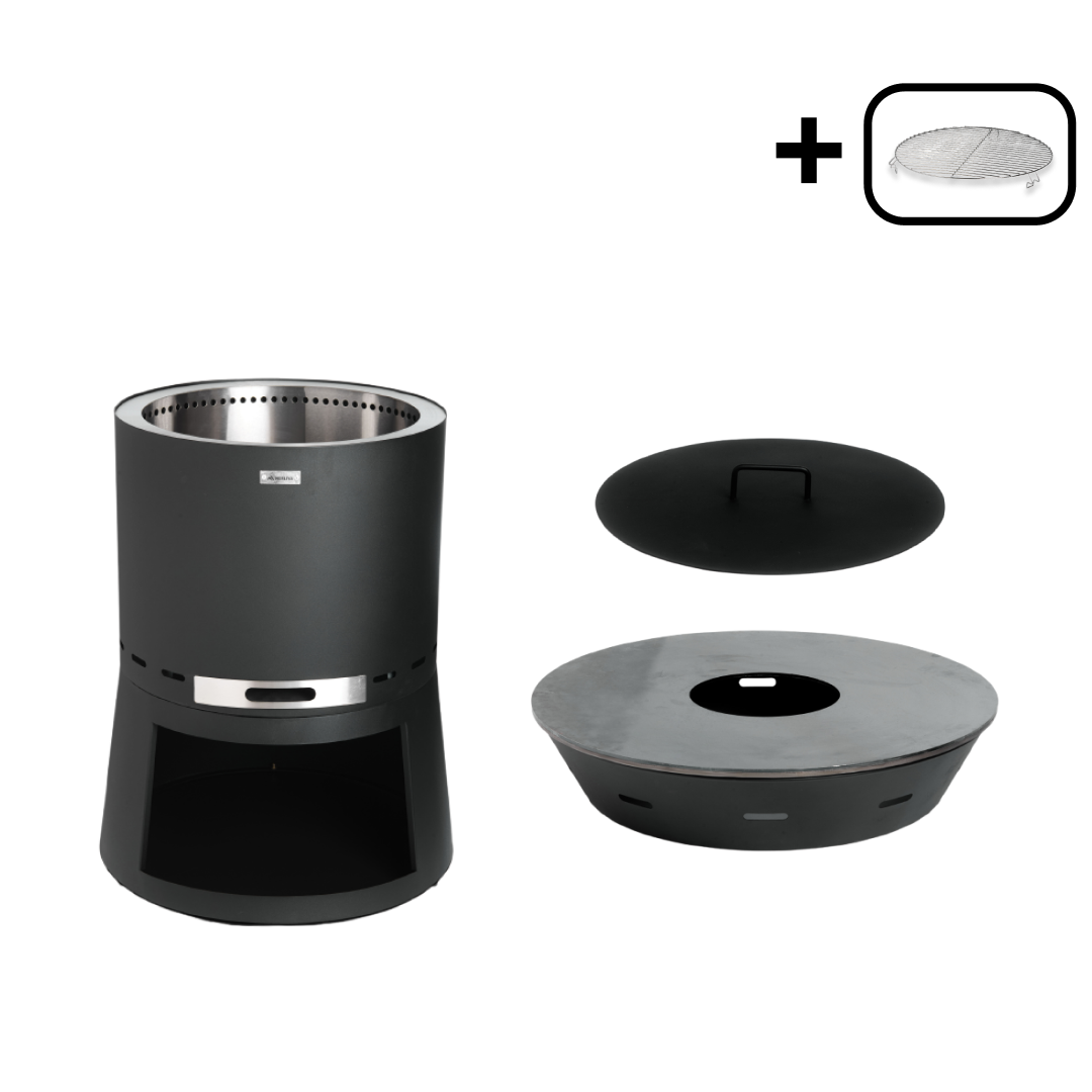 Set: Skara Pluss + vuurplaatgrill + deksel