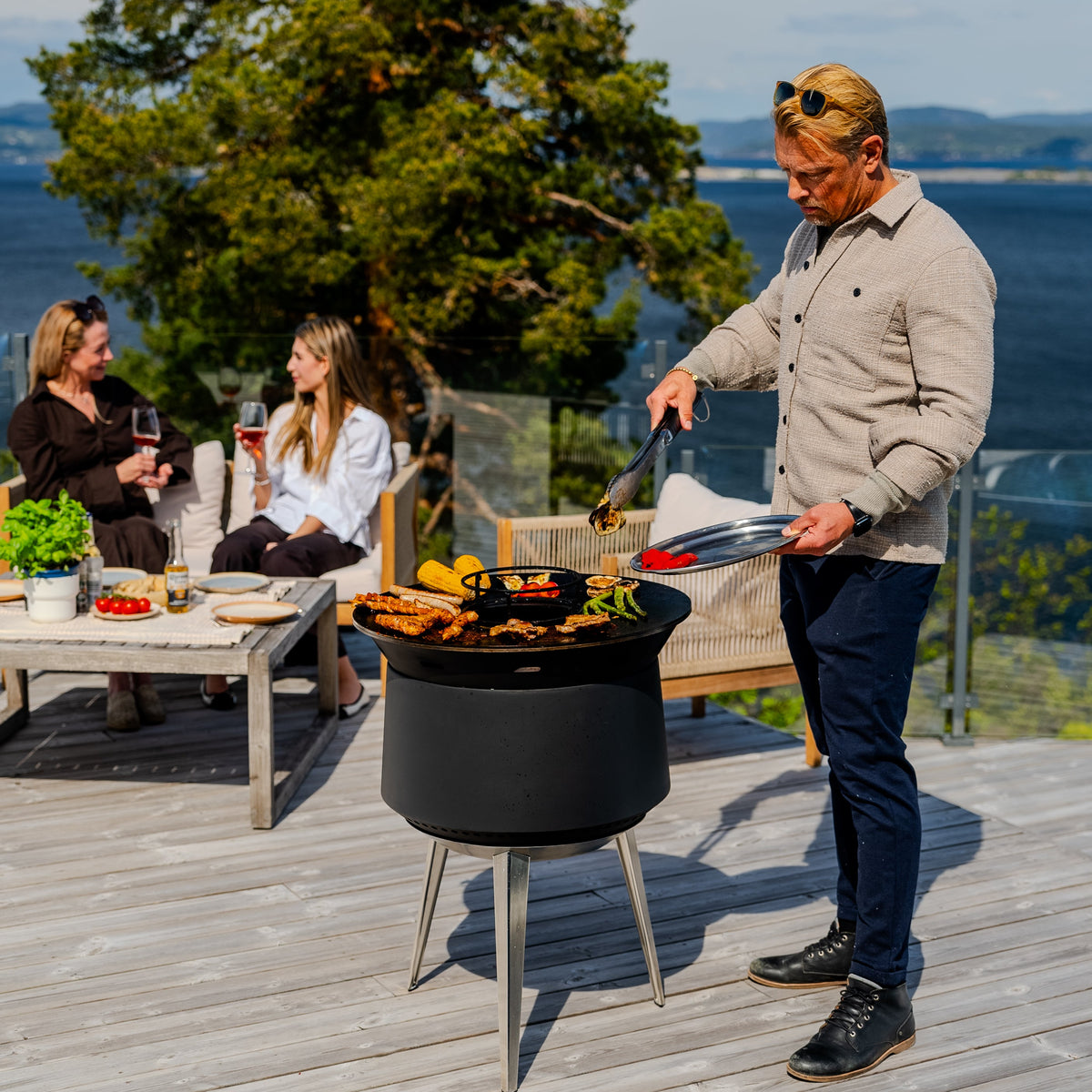 Set: Juna Pluss + grillplaat + deksel