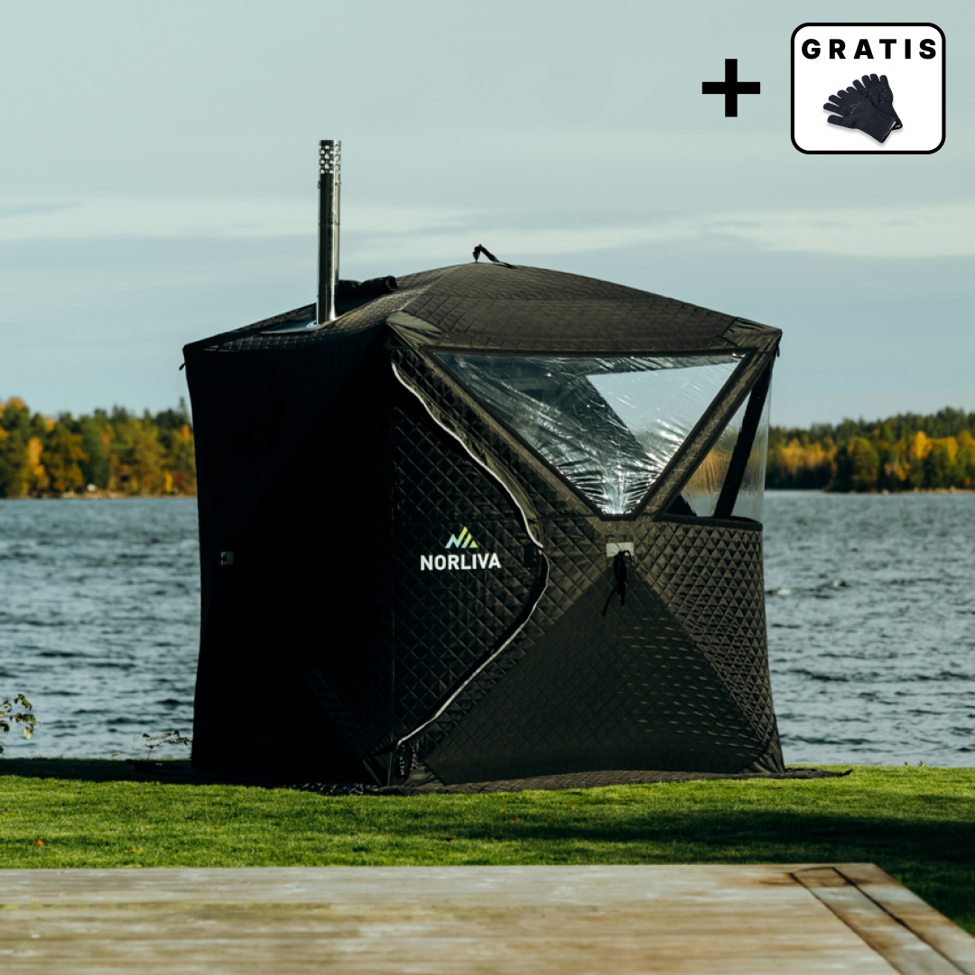 Mobiele saunatent Isen met saunakachel