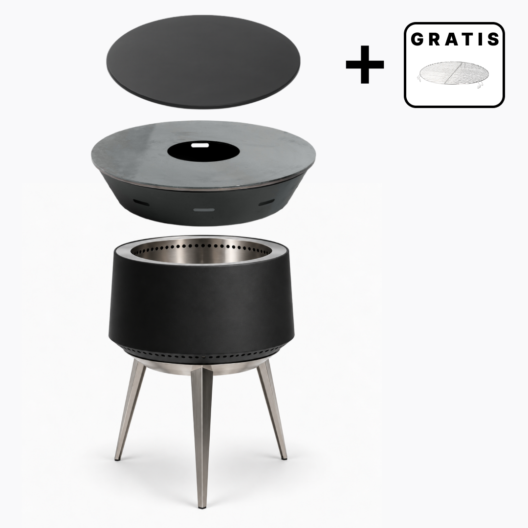 Set: Juna Pluss + grillplaat + deksel