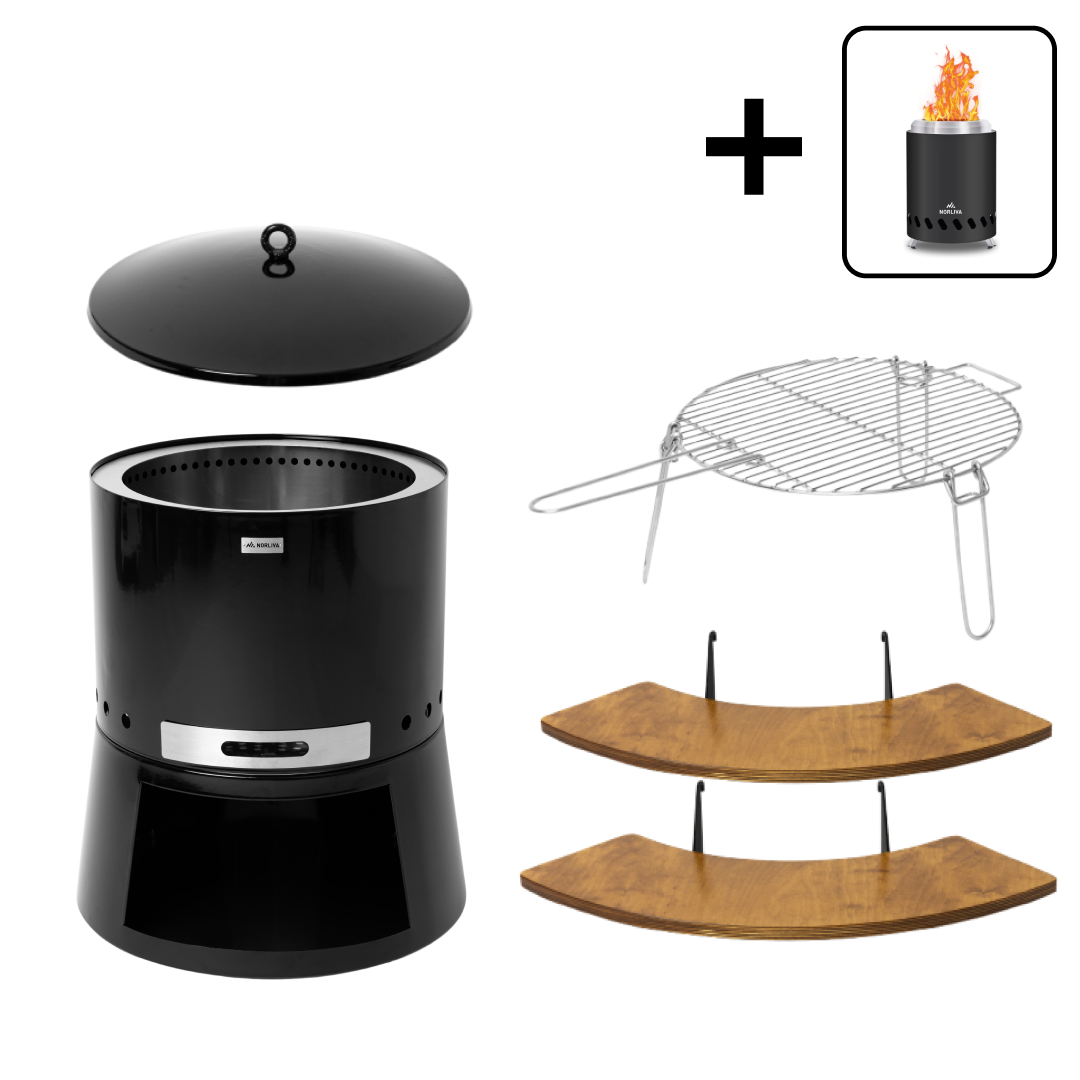 Set: Senja Pluss + Deksel + Grillrooster + Zijplanken