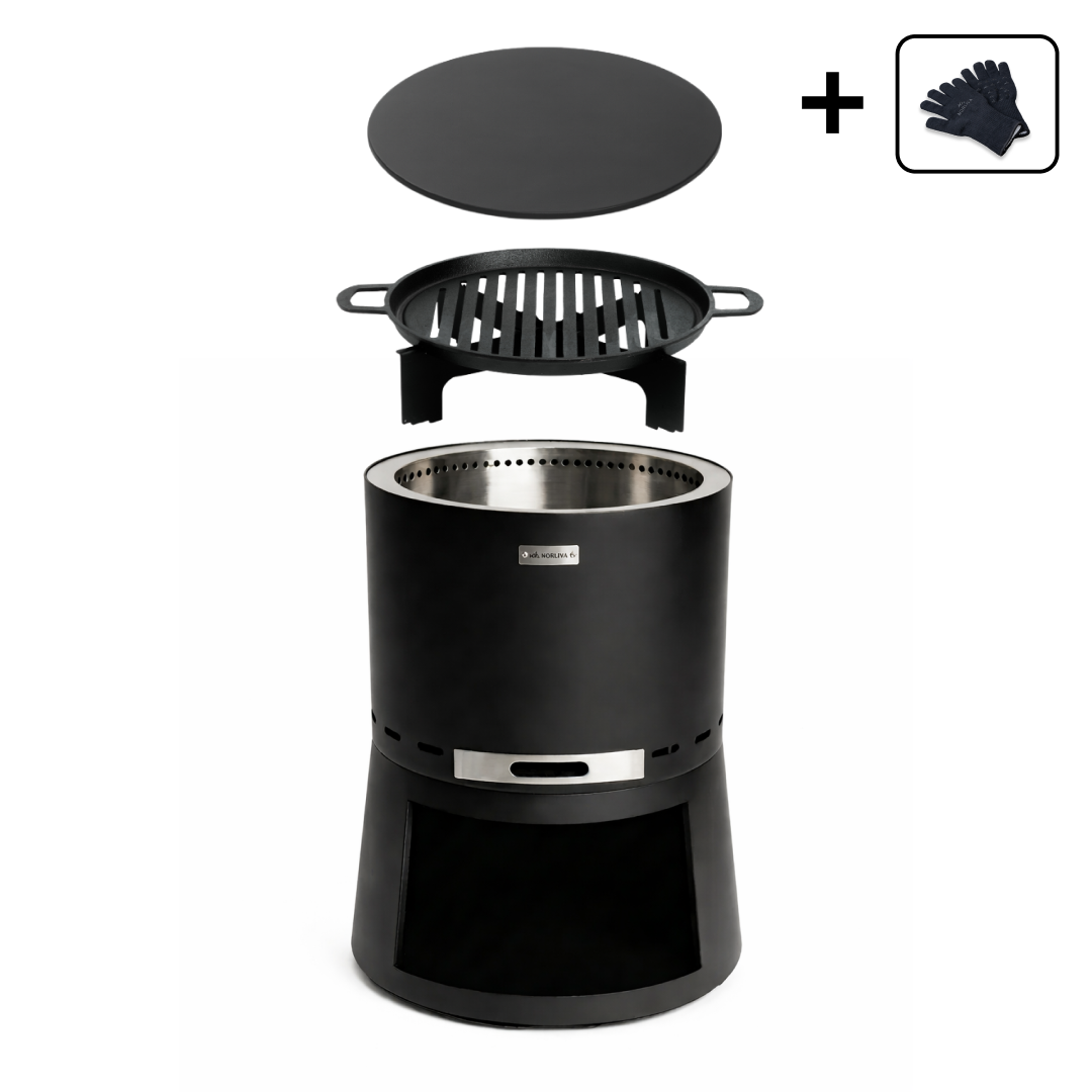 Set: Skara Pluss + Deksel + Gietijzeren-grillrooster