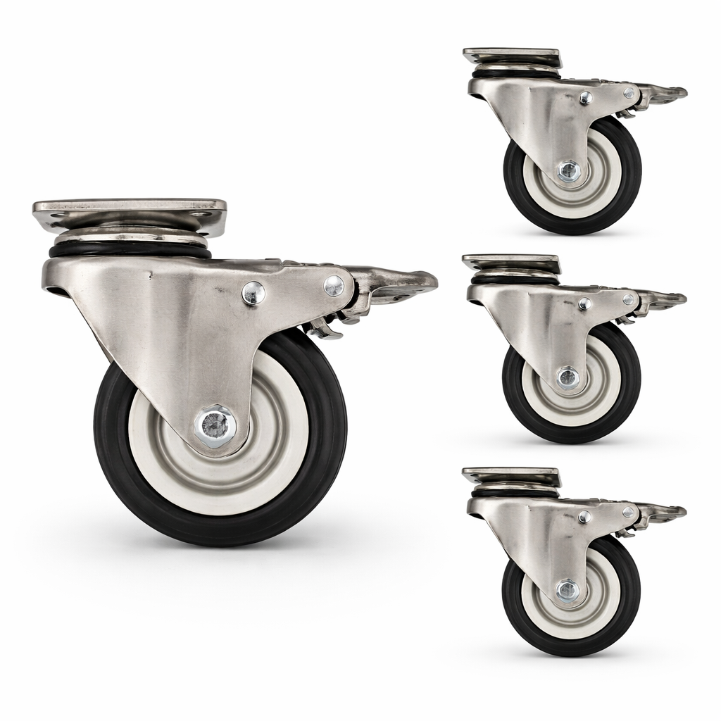 Rollen-Set voor Feuerplatten-Grill Aska, 4 stuks