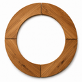 Set: houten omranding Aska, 4 elementen
