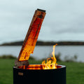 Flammlachsplank voor vuurschaal